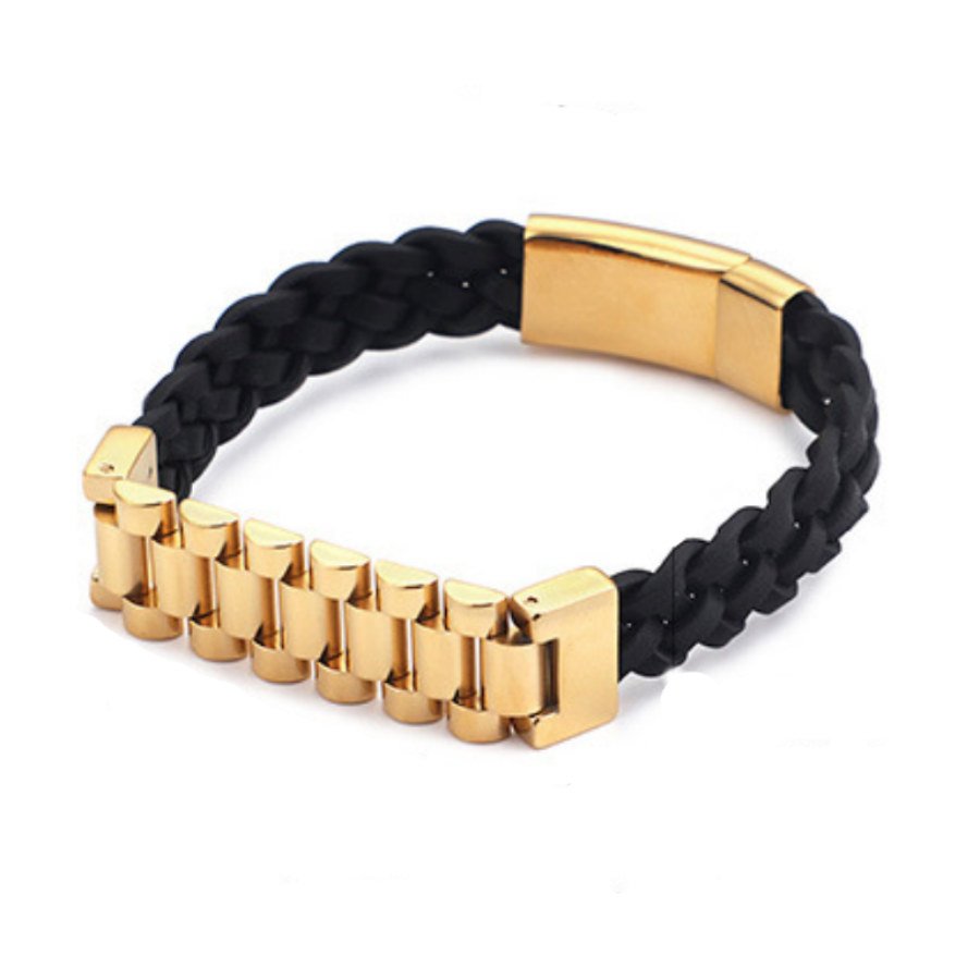 Rolex Jubilee \u0026 Woven Leather Magnetic Clasp Bracelet MB,018